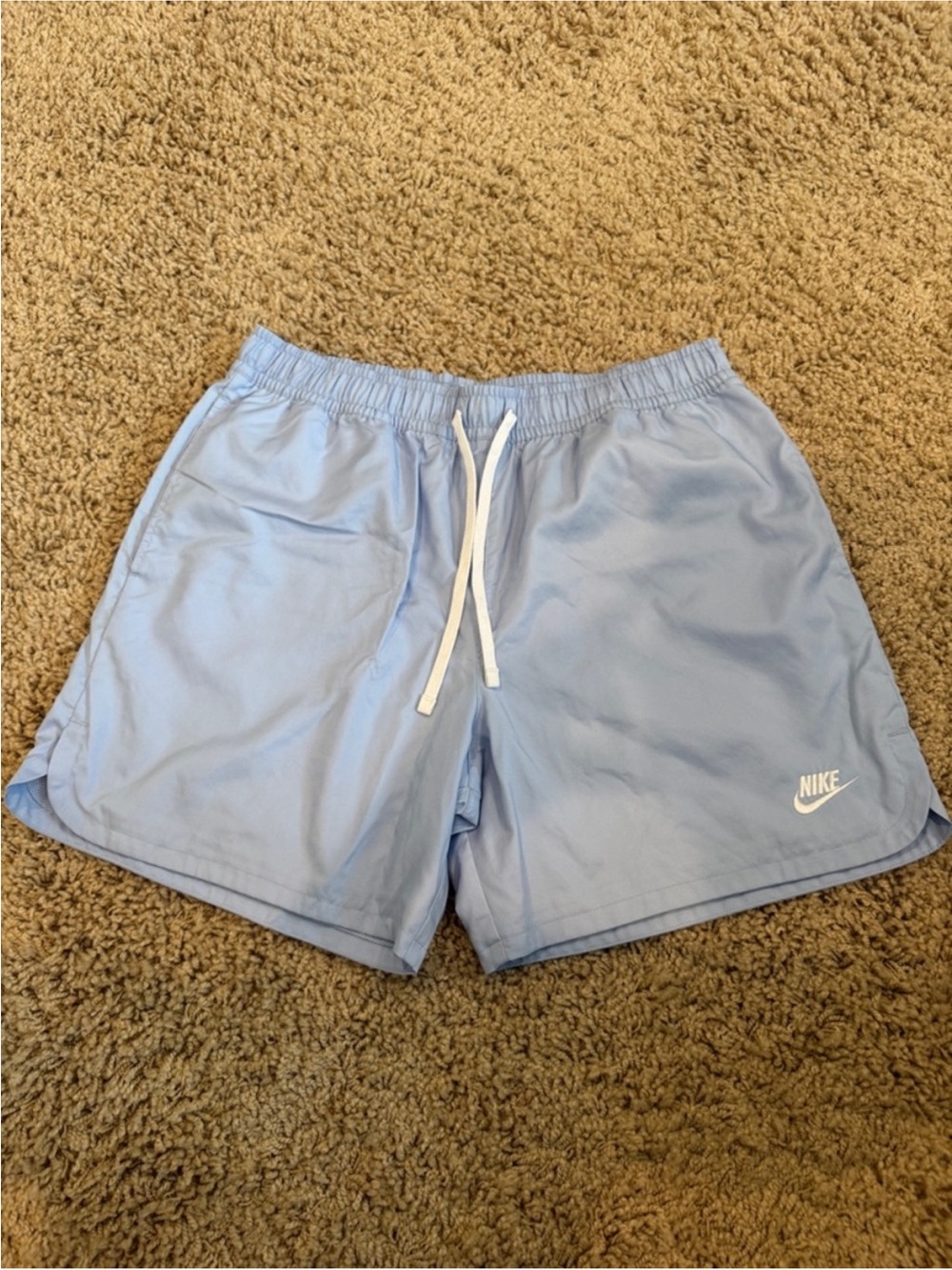 Nike Mens Baby Powder Blue Large Woven Flow Shorts